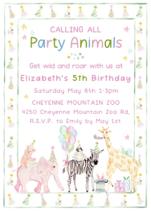 Party Animals Birthday Invitation: Party Animals Birthday Invitation