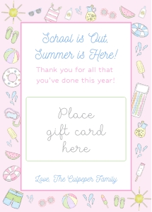 Teacher Gift Holder - Summer Schools Out 2025: Teacher Gift Holder - Schools Out 2025