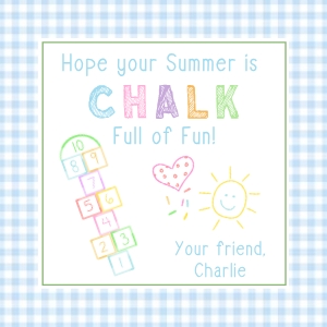 Chalk Full of Fun Gift Tag 3x3": Chalk Full of Fun Gift Tag