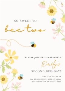 BEE Day Invitation - 5x7: BEE Day Invitation - 5x7