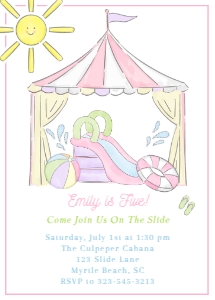 Pool Birthday Party 5x7": Pool Birthday Party 5x7"