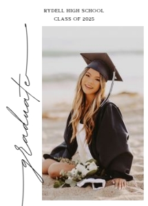 5X7" Classic Graduation Card: 5X7" Classic Graduation Card