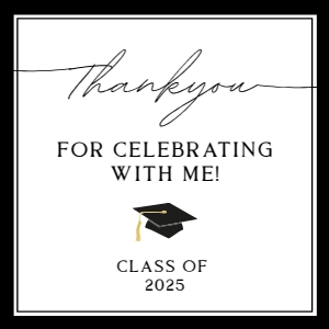 Classic Graduation Favor Tag 3x3: Classic Graduation Favor Tag 3x3