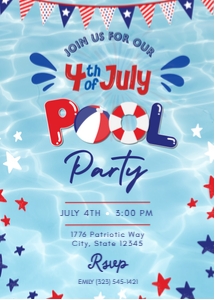 4th of July Invite 5x7": 4th of July Invite 5x7"