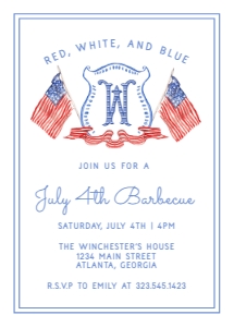 Fourth of July Invite 5x7 - LD: Fourth of July Invite 5x7 - LD