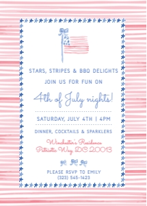 Printed American Flag & Stars Invitation | 2025: Printed American Flag & Stars Invitation | 2025
