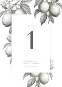 La Scorza - Wedding Table Number design preview