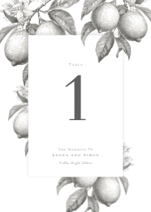La Scorza - 5x7 Wedding Table Number: La Scorza - Wedding Table Number