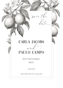 OLD - Lemon Grove - Wedding Save the Date design preview