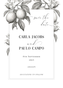 Lemon Grove - Wedding Save the Date - Small - A6: OLD - Lemon Grove - Wedding Save the Date