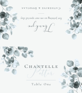 Breath Between - Wedding Place Card design preview