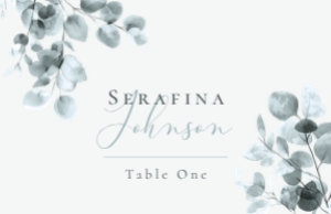 Breath Between - (ISO Business Card) Flat Place Card - 5.5 x 8.5 cm: Breath Between - Wedding Place Card
