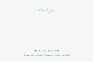 Eucalyptus Elegance - Wreath - Couples Correspondence Thank You Card - 4x6 inch: Eucalyptus Elegance - Wreath - Wedding Thank You Correspondence Card