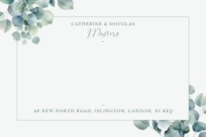 Eucalyptus Elegance - Greenery - Couples Correspondence Thank You - 4x6": Eucalyptus Elegance - Greenery - Couples Correspondence Thank You Card