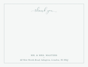 Eucalyptus Elegance - Wreath - Couples Correspondence Thank You - VistaPrint - 13.9 x 10.7 cm / 5.5 x 4 in: Eucalyptus Elegance - Wreath - Wedding Thank You Correspondence Card