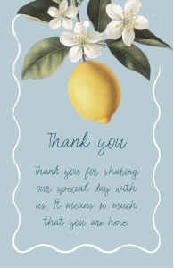 Lemon Bella - Favor Tag - 5.5 x 8.5 cm: Lemon Bella - Favor Gift Tag