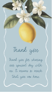 Lemon Bella - Favor Tag - 3.5 x 2": Lemon Bella - Favor Gift Tag