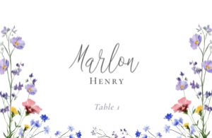 Meadow Blossom - 5.5 x 8.5 cm Flat Place Card: Meadow Blossom - Place Card