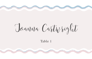 Chic Ripple - Place Card - Flat 8.5 x 5.5 cm: Chic Ripple - Place Card