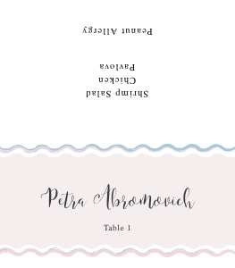 Chic Ripple - Place Card - Folded to 2.5 x 3 in: Chic Ripple - Place Card