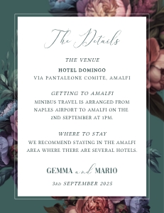 Baroque Peony - Wedding Details Card - VistaPrint - 4.5 x 5.5" / 10.7 x 13.9: Baroque Peony - Wedding Invitation Set
