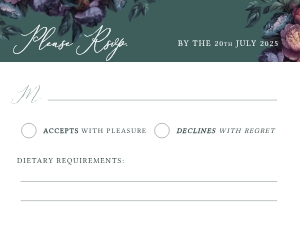 Baroque Peony - RSVP Card - VistaPrint - 4 x 5.5" / 10.7 x 13.9: Baroque Peony - Wedding Invitation Set