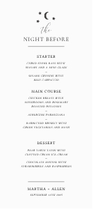 Essence - Night Before Menu - White design preview