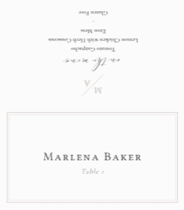 Essence - Wedding Place Cards design preview