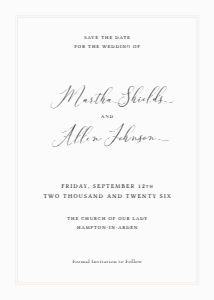 Cotton Rose - Essence Wedding Save the Date - 5x7 inch design preview