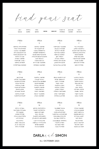 Monochrome Border - Seating Plan design preview