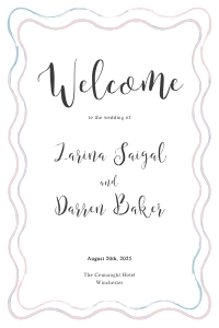 Chic Ripple - Wedding Welcome Sign - 24 x 36 in: Chic Ripple - Wedding Welcome Sign