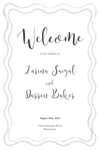 Chic Ripple - Wedding Welcome Sign - 20 x 30 in: Chic Ripple - Wedding Welcome Sign