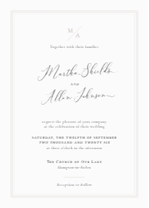 Essence - 5x7 Wedding Invitation design preview
