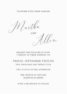 Essence - Wedding Invitation Set - White design preview