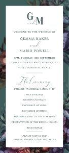 Baroque Peony - Slim Wedding Program - VistaPrint - 9.5 x 21 cm: Baroque Peony - Slim Wedding Program