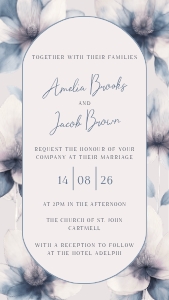 Ethereal Bloom - Digital Wedding Evite: Ethereal Bloom - Digital Wedding Evite