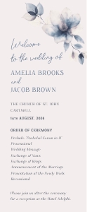 Ethereal Bloom - Slim Program - 3.5 x 8.5 in: Ethereal Bloom - Slim Wedding Program