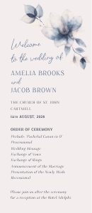 Ethereal Bloom - Slim Program - Rack Card 3.67 x 8.5: Ethereal Bloom - Slim Wedding Program