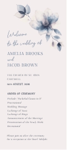 Ethereal Bloom - Slim Program - 4 x 9 in: Ethereal Bloom - Slim Wedding Program