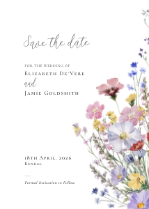 Meadow Blossom - 5x7 Save the Date: Meadow Blossom - 5x7 Save the Date