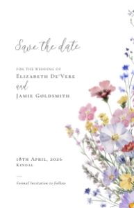 Meadow Blossom - VistaPrint "5x7" Save the Date: Meadow Blossom - 5x7 Save the Date
