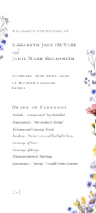 Meadow Blossom - VistaPrint Wedding Program - 9.5 x 21 cm: Meadow Blossom - Slim Wedding Program