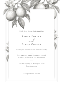 La Scorza - 5x7 in Wedding Invitation: La Scorza - 5x7 Wedding Invitation