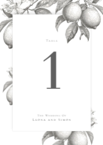 La Scorza - A6 (ISO Small) Wedding Table Number: La Scorza - Wedding Table Number