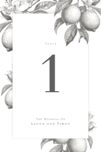 La Scorza - 4x6 (US Small) Wedding Table Number: La Scorza - Wedding Table Number