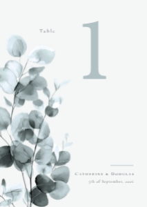 Breath Between - A6 (ISO Small) Table Number: Breath Between - Wedding Table Number