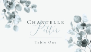 Breath Between - (US 2x3.5) Flat Place Card: Breath Between - Wedding Place Card
