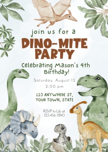 Invitation: 5"x 7" - Jurassic Jungle: Jurassic Jungle Collection Bundle