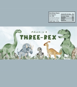 Chocolate Bar Label: 5.75"x 6.5" - Jurassic Jungle: Jurassic Jungle Collection Bundle