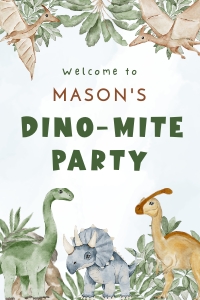 Welcome Sign: 24"x36" - Jurassic Jungle: Jurassic Jungle Collection Bundle
